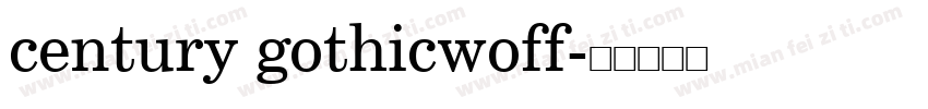 century gothicwoff字体转换